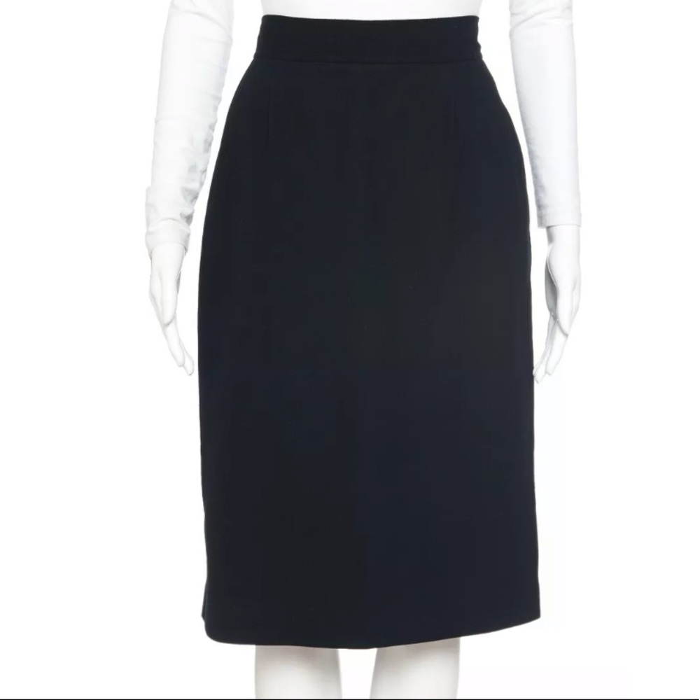 Christian Dior vintage skirt XL black pencil chic